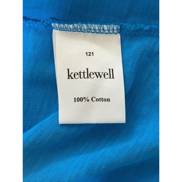 Kettlewell Womens Shift Dress Short Sleeve Jersey Aqua Blue Cotton Size L - Picture 5 of 8